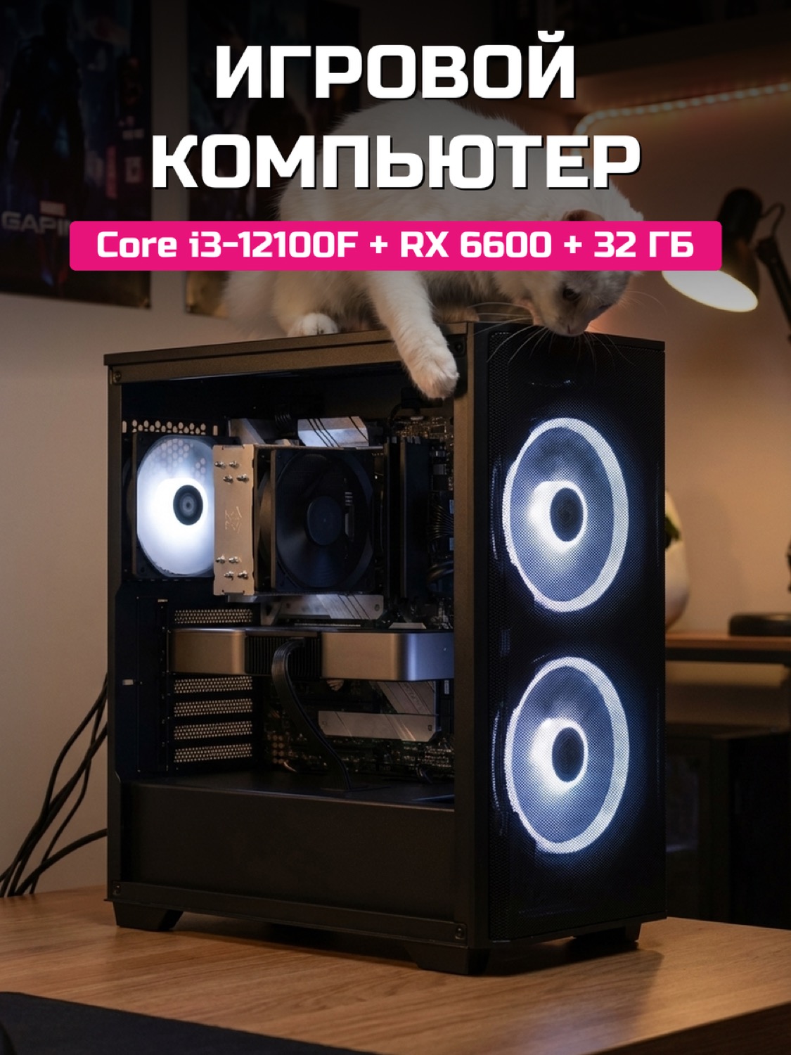 Core i3-12100F RX 6600 8 GB